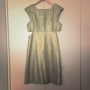 Maeve Shimmer Mentha Waist Cutout Dress